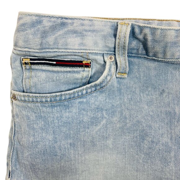 Tommy Hilfiger mini Fringe Skirt for Women light denim sz 8 - Picture 12 of 15